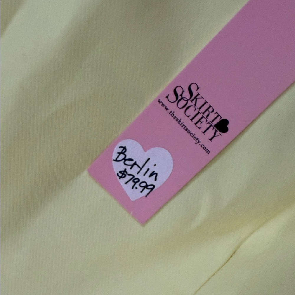 Skirt society Yellow Scalloped Midi Dress - Picture 4 of 9